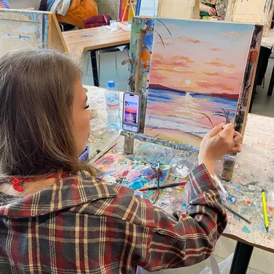 Мастер-класс «Картина в интерьер» для беременных